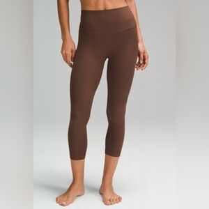 lululemon Align Ribbed High Rise Crop 23" JAVA size 8